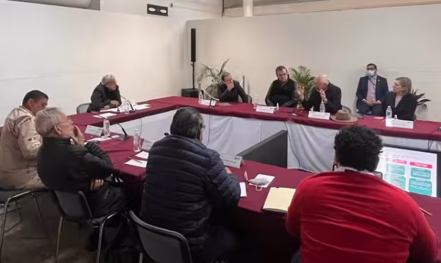 Durante su visita, el presidente estuvo acompañado de los secretarios Marcelo Ebrard, Luis Cresencio Sandoval y Jorge Arganis. Foto: Twitter @lopezobrador_