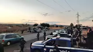 Elementos de Seguridad Pública desplegaron un operativo para dar con los responsables. Foto: SSP Michoacán