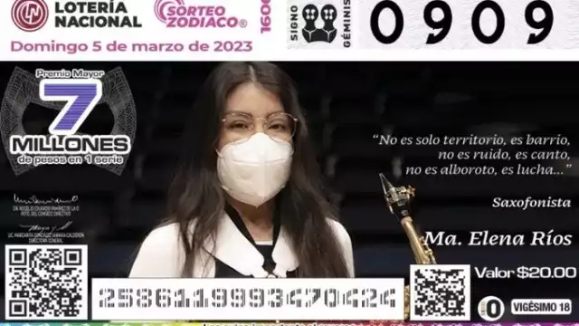Saxofonista Mixteca será imagen de uno de los “cachitos” de la Lotería Nacional
