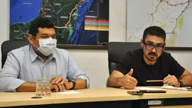 Javier May se comprometió a concluir el Tren Maya en tiempo y forna