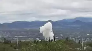 Así se vio la explosión de un polvorín en Hidalgo