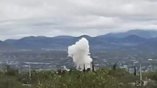 Así se vio la explosión de un polvorín en Hidalgo