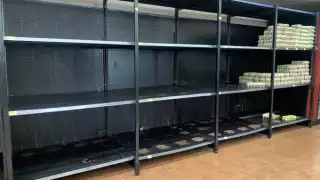 "Temporalmente agotado!", son los letreros que se leen en los supermercados