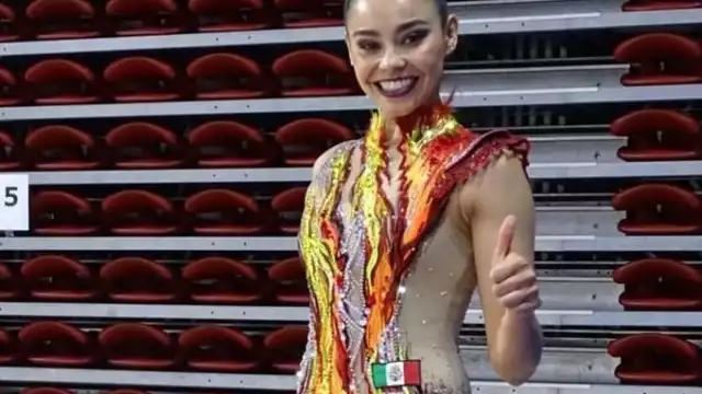 La mexicana brilló durante la presentación de sus cuatro aparatos, en los que obtuvo calificaciones de 23.050 en aro