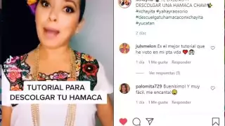 Joven yucateca explica cómo descolgar una hamaca en redes: VIDEO