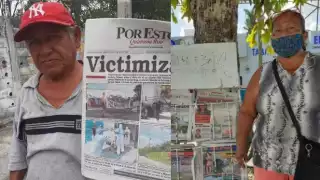 Conoce la historia de doña Bertha y don Miguel, los voceadores de mayor edad en Cozumel