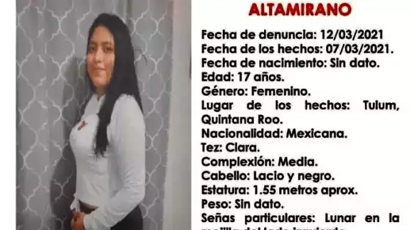 Ella es una de las desaparecidas en Playa del Carmen