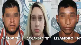 Autoridades realizan la detención de Víctor “N” alias “el cinco”, Cassandra “N” y Lisandro “N”
