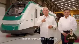 El mandatario federal dijo que con el Tren Maya se da trabajo a los mexicanos, lo que calificó como progreso con justicia.
