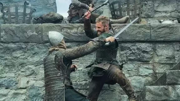 Representación moderna de guerreros vikingos Representación moderna de guerreros vikingos