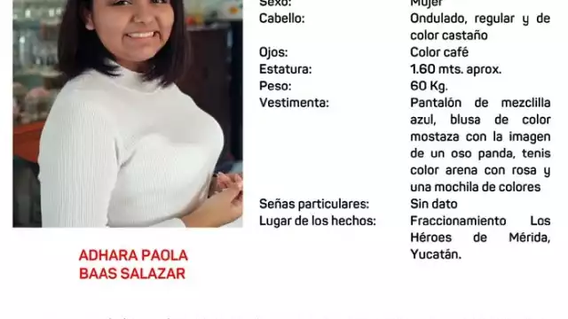 La adolescente el día que fue vista por última vez vestía pantalón de mezclilla azul, blusa color mostaza