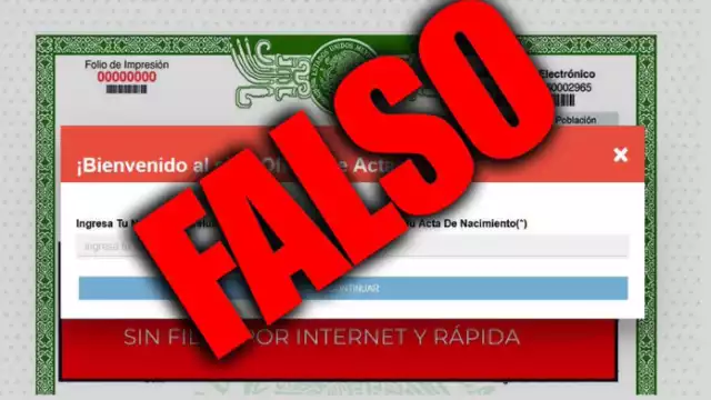 Se alertó a los usuarios de un sitio electrónico que ofrece actas certificadas por 487 pesos