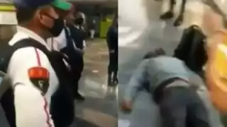 Un policía fue separado del cargo tras presuntamente golpear a un usuario que se negó a usar el cubrebocas en el Metro CDMX.
