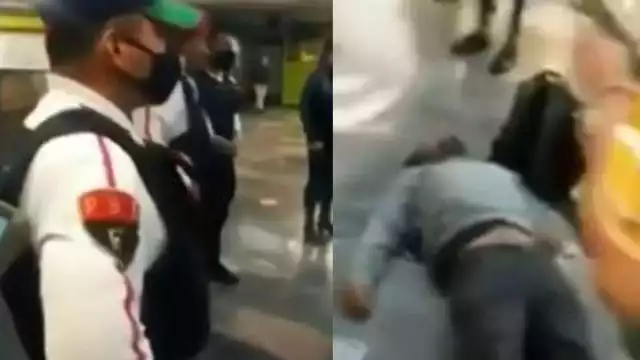 Un policía fue separado del cargo tras presuntamente golpear a un usuario que se negó a usar el cubrebocas en el Metro CDMX.