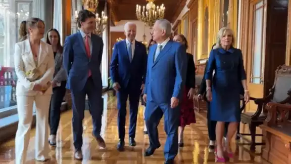 AMLO, Biden y Trudeau estuvieron en Palacio Nacional AMLO, Biden y Trudeau estuvieron en Palacio Nacional