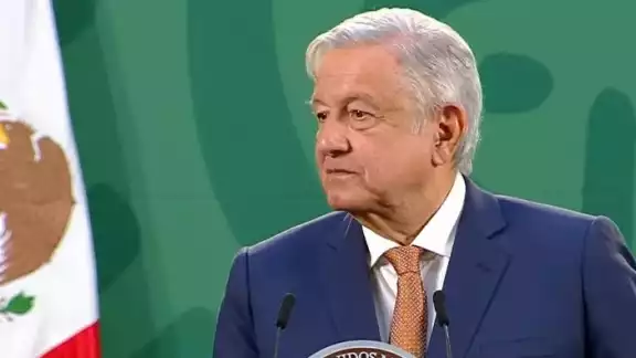 AMLO, durante su conferencia de prensa AMLO, durante su conferencia de prensa