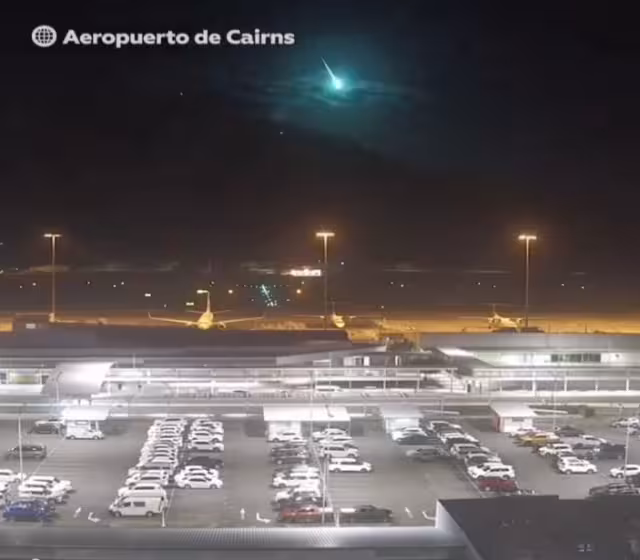 La caída del meteorito fue captado en video