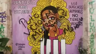 Así luce actualmente el mural dedicado a Victoria