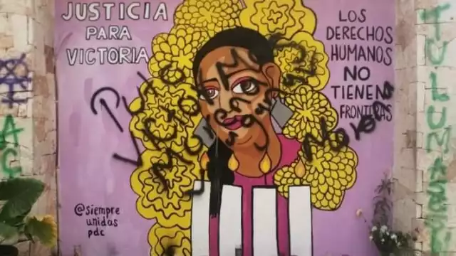Así luce actualmente el mural dedicado a Victoria