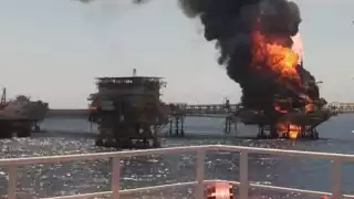 Explosión en plataforma de Pemex en Campeche: sube a 5 la cifra de muertos
