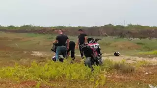 Carambola entre motociclistas deja tres heridos en la carretera San Crisanto-Chabihau