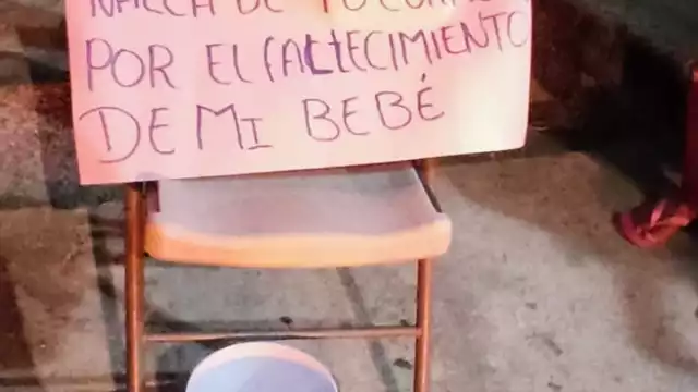 El bebé de ocho meses murió rumbo a la Cruz Roja