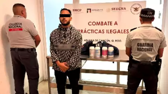 La droga, que es un alucinógeno disociativo, fue descubierta por un binomio canino; se encontraba en el interior de frascos etiquetados como productos naturistas