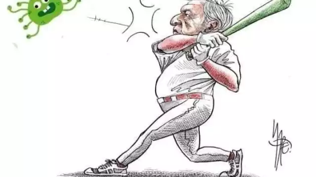 El autor de esta imagen es Rafael Pineda, monero-caricaturista en Milenio