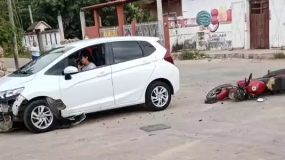 Así quedó la escena del choque Así quedó la escena del choque