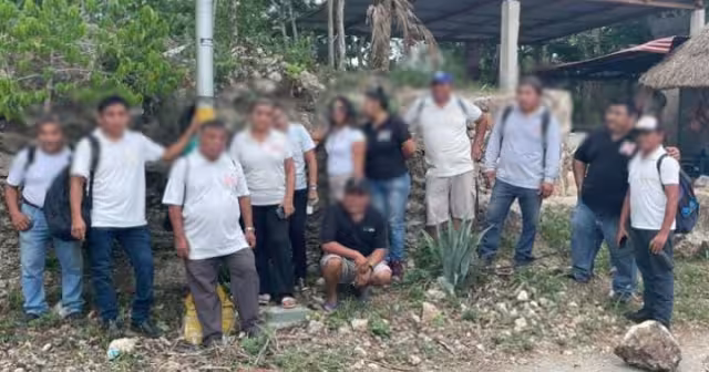 Empleados de cenotes de Valladolid protestan por escaso pago de utilidades