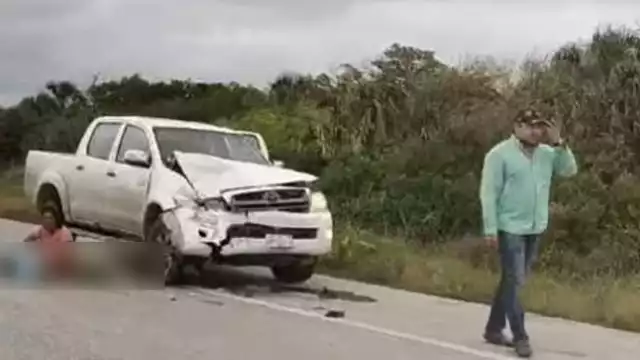 La víctima viajaba en una camioneta