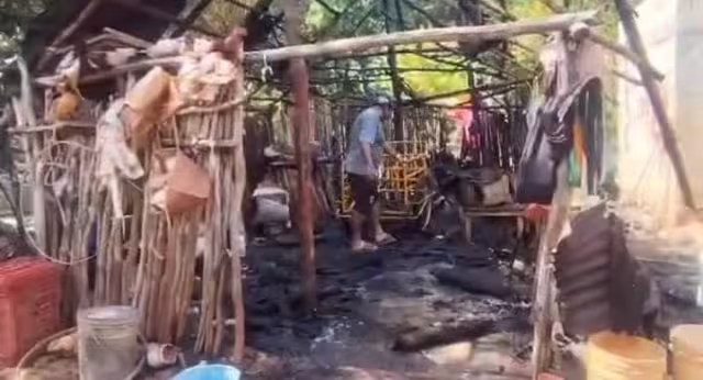 El incendio dejó graves daños materiales en la cocina