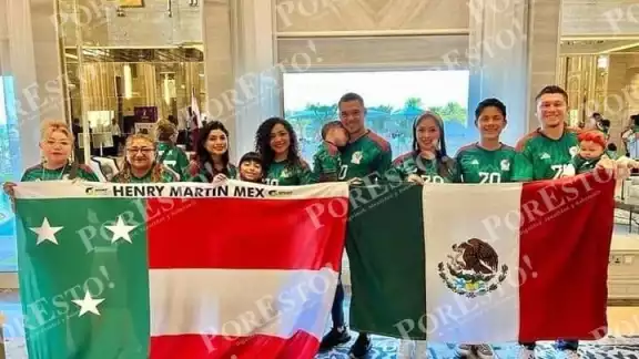 El apoyo de la familia del yucateco llegó hasta Qatar El apoyo de la familia del yucateco llegó hasta Qatar