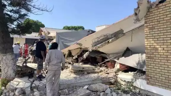 La iglesia de Ciudad Madero se derrumbó durante unos bautizos este domingo