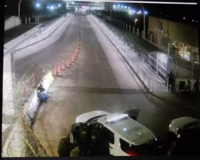 Una fuerte movilización policial fue la registrada esta madrugada en Nuevo Laredo