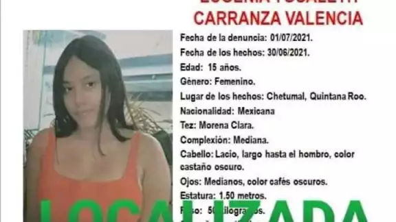 La Fiscalía General del Estado desactivó la Alerta Amber Eugenia Yosaleth La Fiscalía General del Estado desactivó la Alerta Amber Eugenia Yosaleth