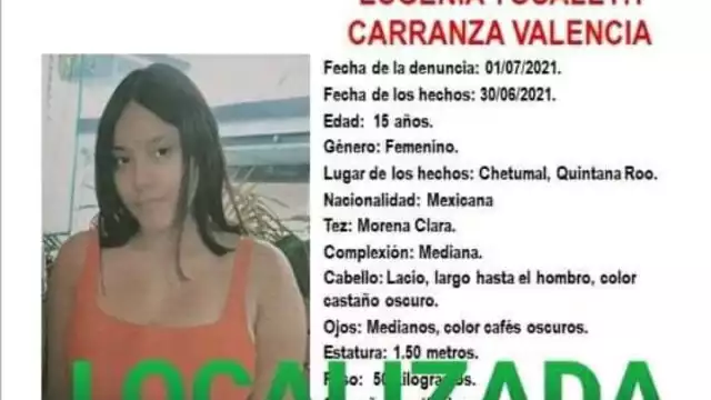 La Fiscalía General del Estado desactivó la Alerta Amber Eugenia Yosaleth