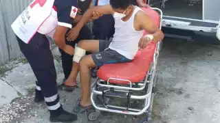 Hombre se corta la pierna con una motosierra en Ciudad del Carmen