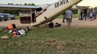 La aeronave fue hallada así en la zona