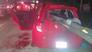 Familia francesa se accidenta en carretera Playa del Carmen-Tulum