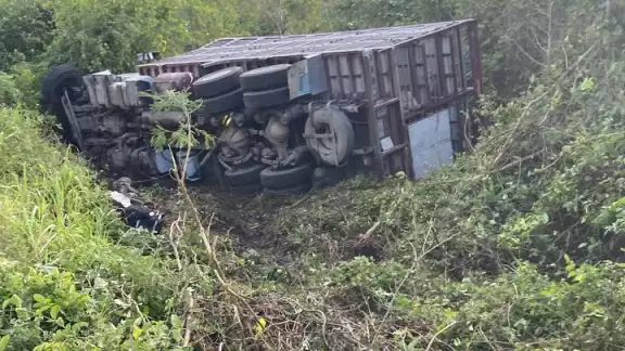 Chofer Dormido Provoca Accidente en Carretera Chofer Dormido Provoca Accidente en Carretera