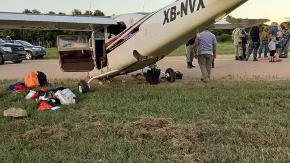 La aeronave fue hallada así en la zona