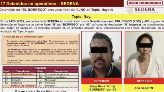 También se detuvo a su esposa, Ana Isabel "N" También se detuvo a su esposa, Ana Isabel "N"