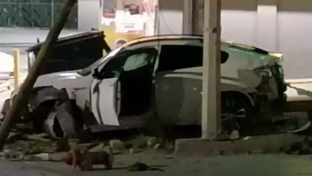 El auto de "El Neto" se impactó contra una gasolinera