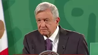 AMLO, durante la conferencia matutina