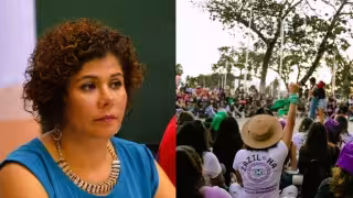 La Red de Feministas Quintanarroenses rechazó uso de su material por parte de la candidata del PRI, Leslie Hendricks. Foto: Especial/GioSantos