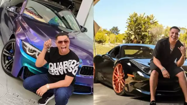 Eduin Caz es amante de los vehículos de lujo y cuenta con un Ferrari de 250.000 dólares en su colección de automóviles