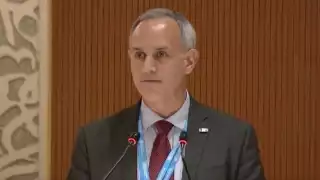 Hugo López-Gatell representó a México en la 75 Asamblea Mundial de la Salud de la OMS. Foto: Captura de pantalla