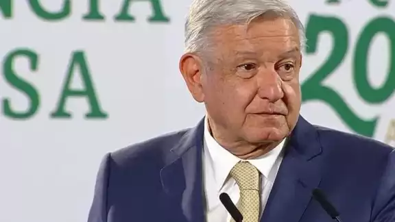 AMLO, durante su conferencia de prensa AMLO, durante su conferencia de prensa
