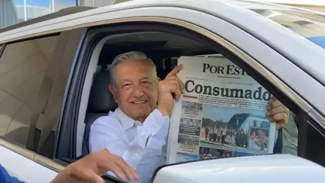 El Presidente López Obrador reafirmó su entusiasmo por el avance de las obras del Tren Maya